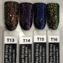 T15 Top for hybrid varnishes Semilac Top No Wipe Blinking Blue & Violet Flakes 7ml